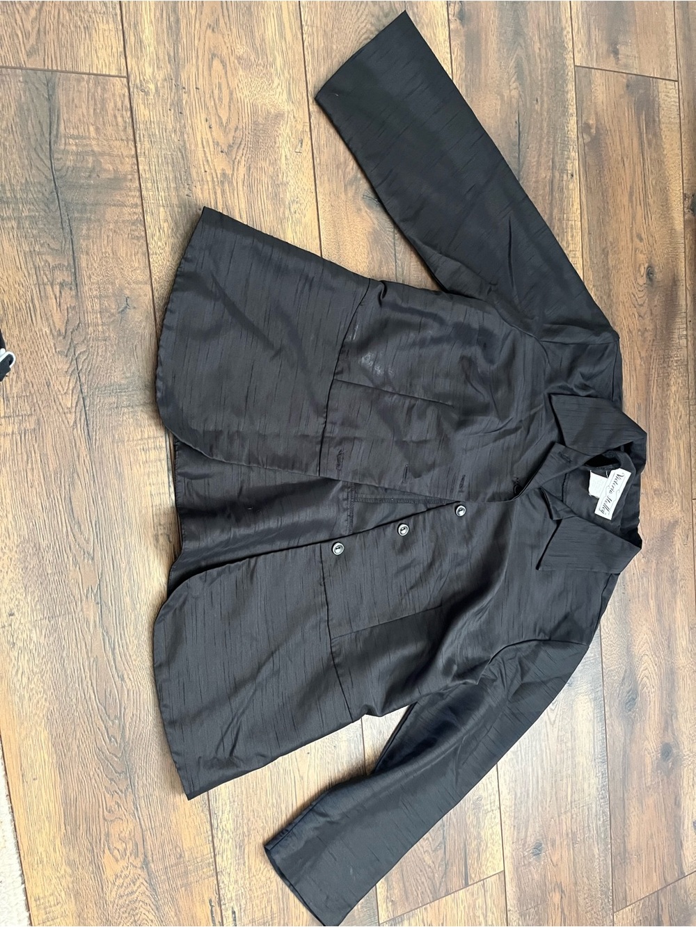 Women's Black Button-Front Blazer Jacket